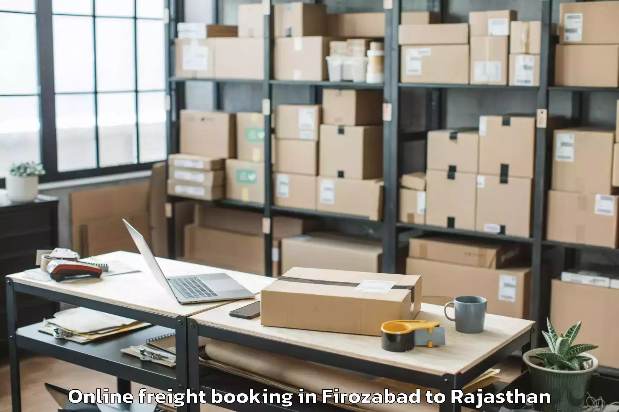 Top Firozabad to Jhalawar Online Freight Booking Available